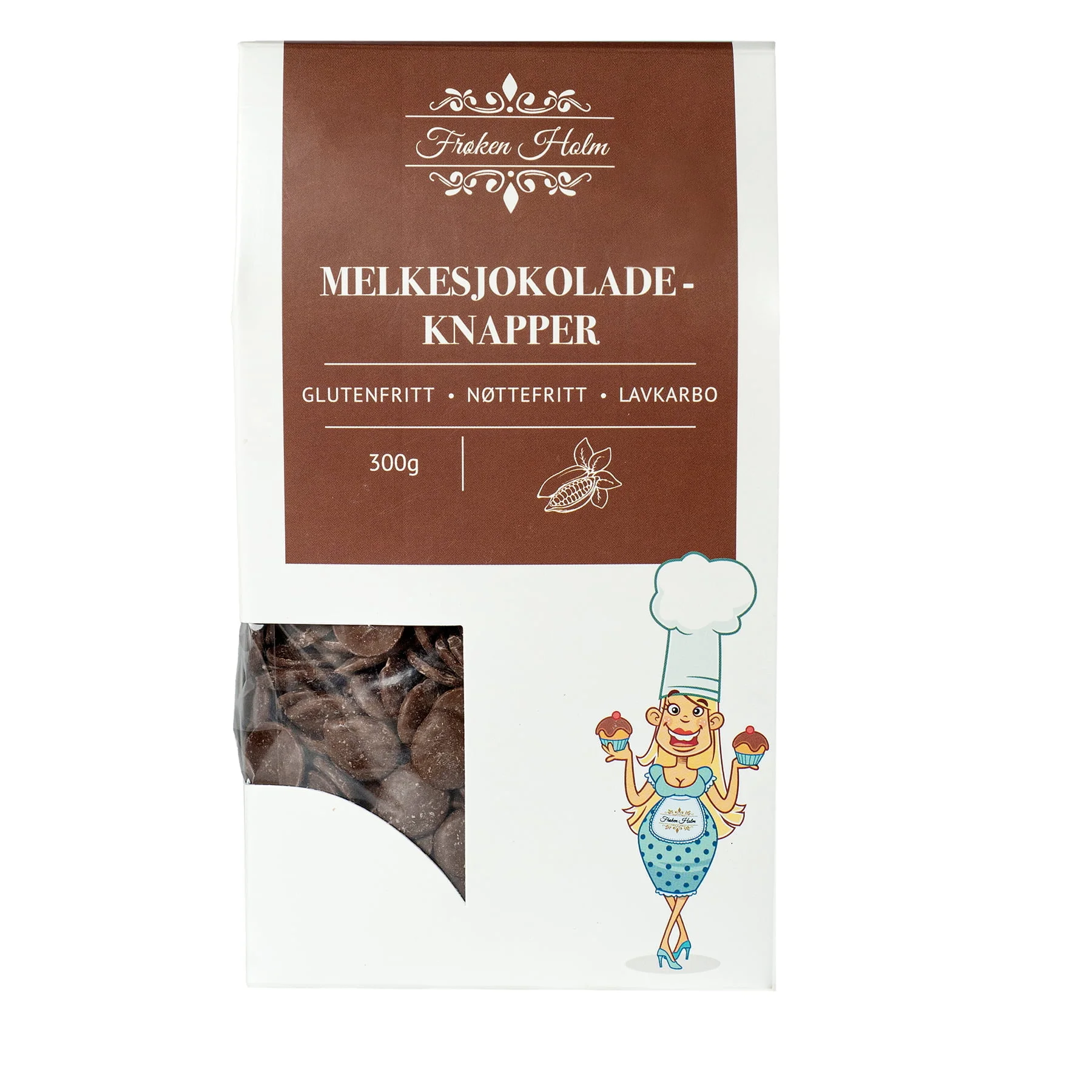Melkesjokolade-knapper 300g - Frøken Holm