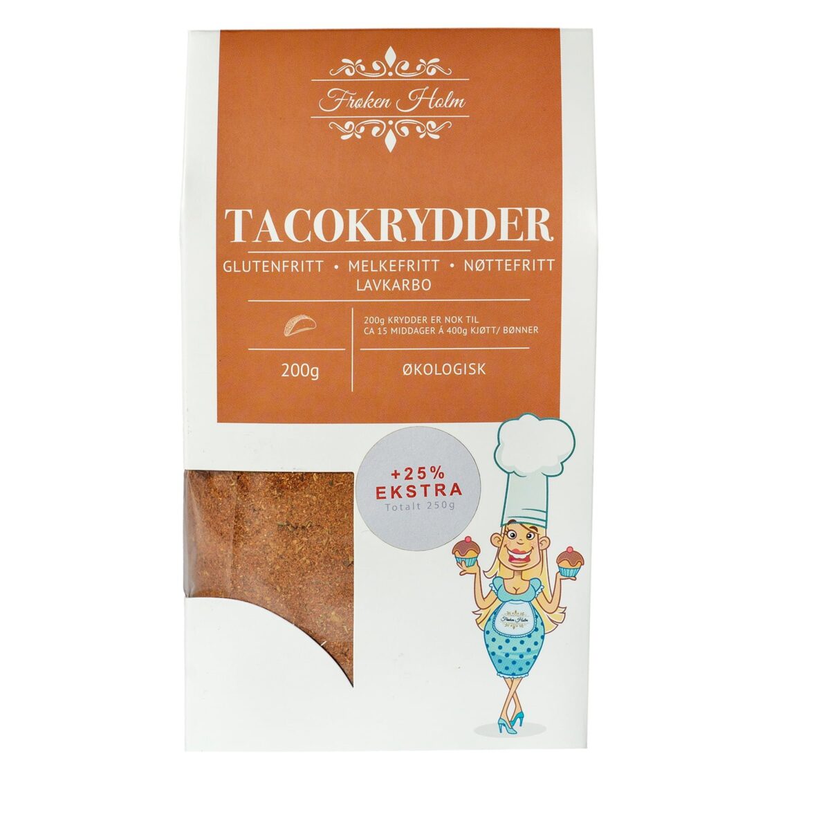 Økologisk Tacokrydder 250g - Frøken Holm