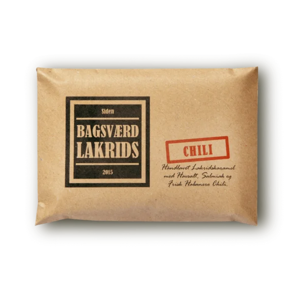 Bagsværd Lakris - Chili - Stor plate på 160 gram
