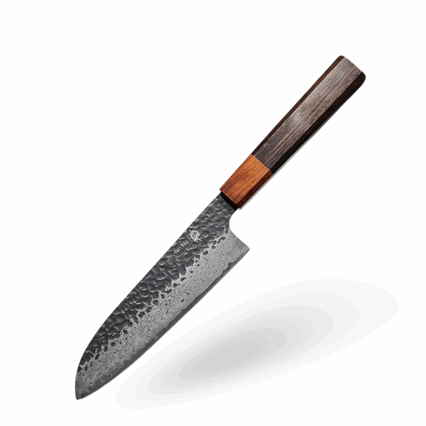 Minshitsu Grey Mountain Damascus 20 cm - Santoku