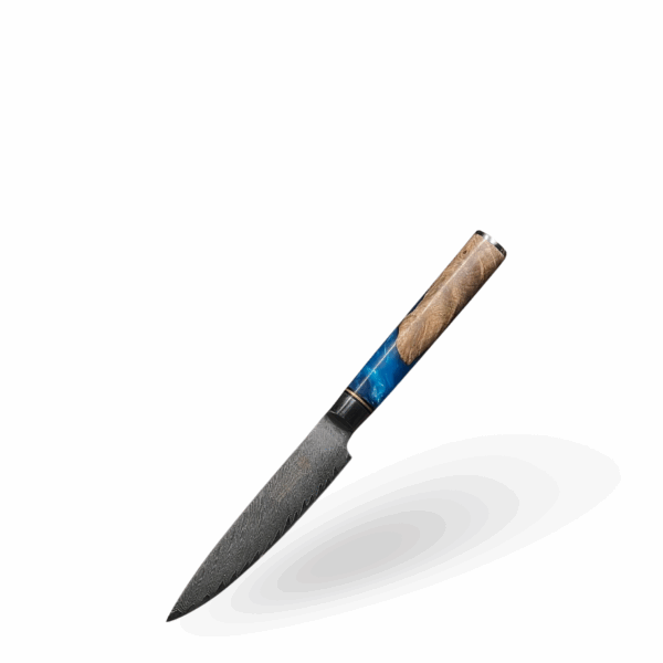 Minshitsu Blue Ocean Utility Kniv Damascus 12 cm