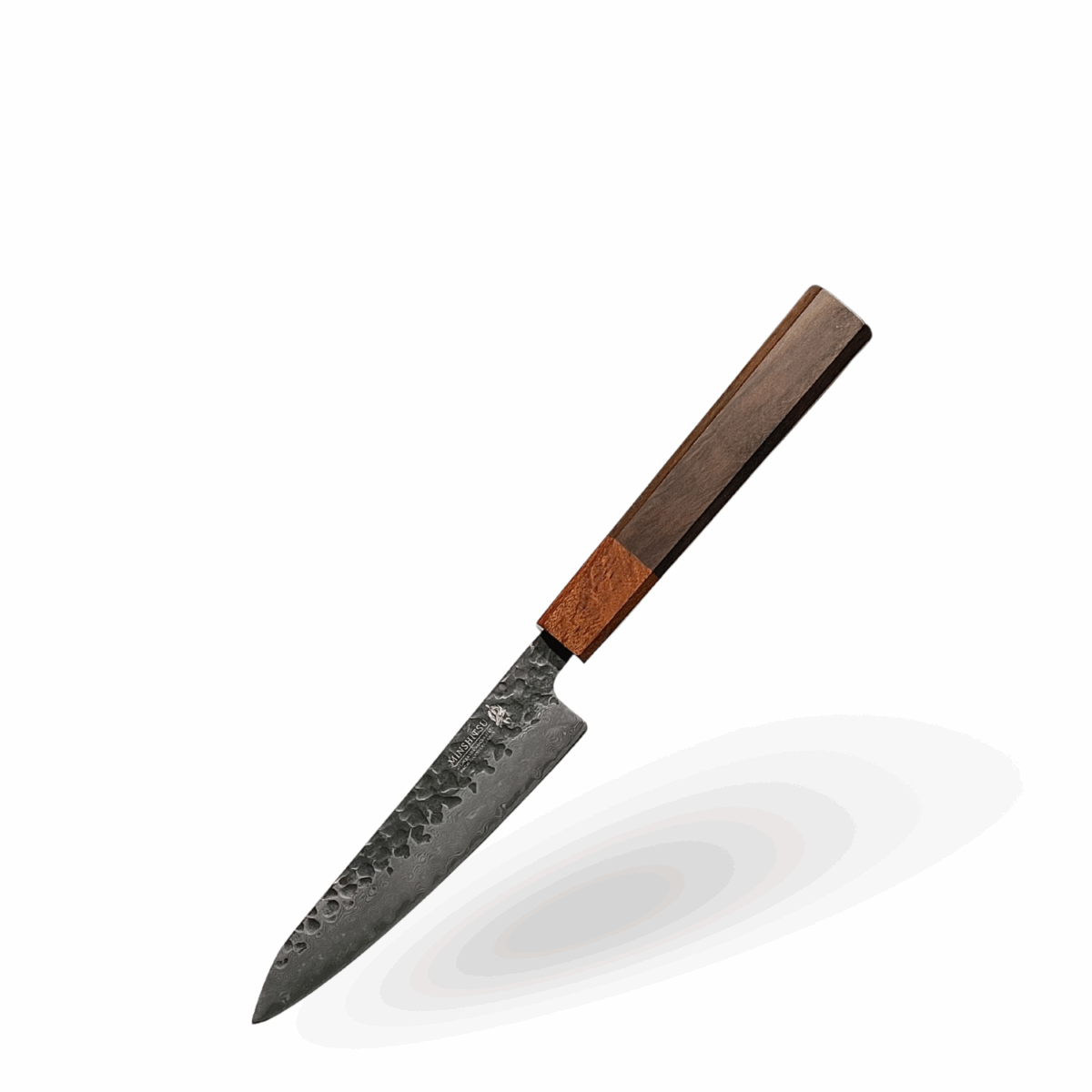 Minshitsu Dark Mountain Utility Kniv Damascus 12 cm
