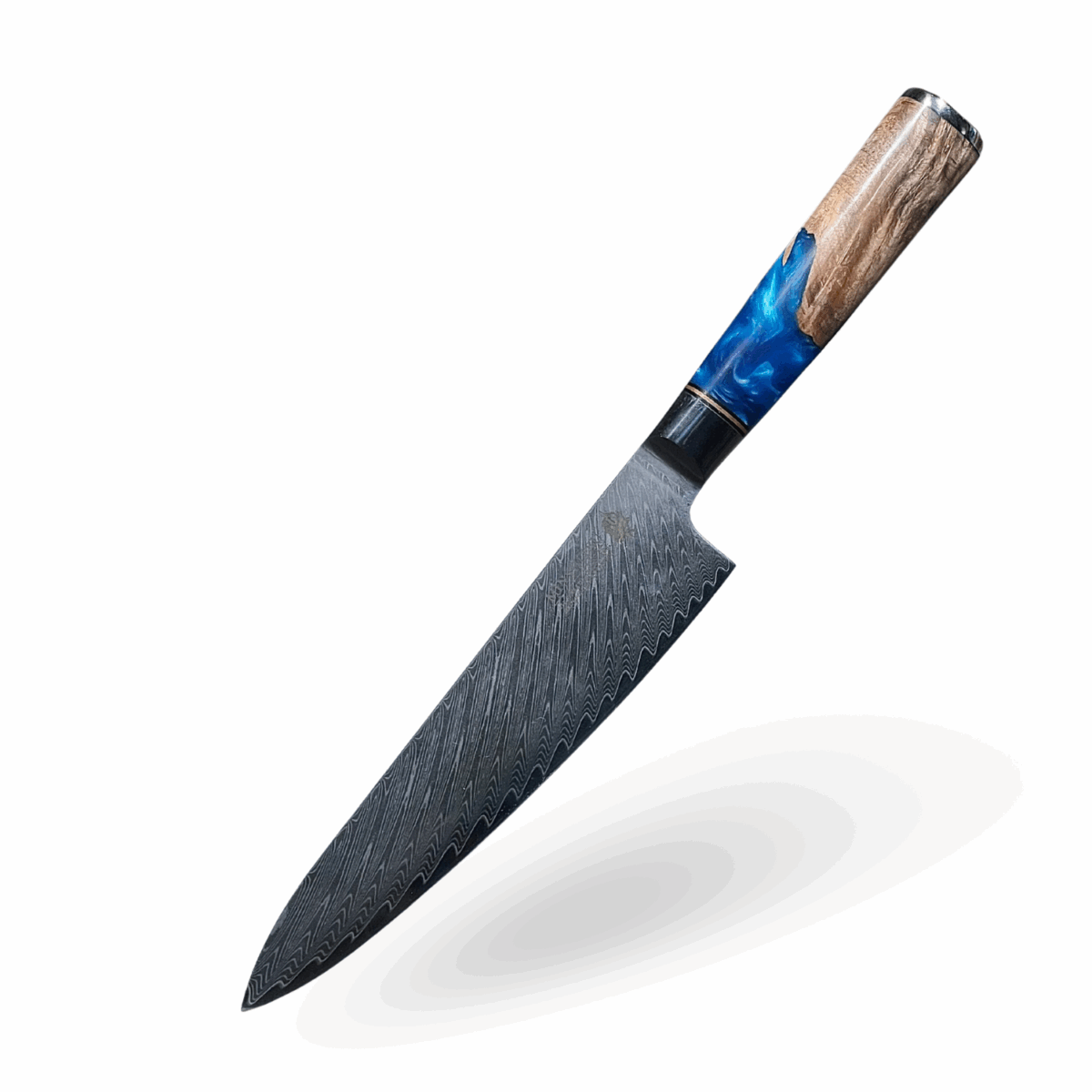 Minshitsu Blue Ocean Kokkekniv 20 cm Damascus Stål