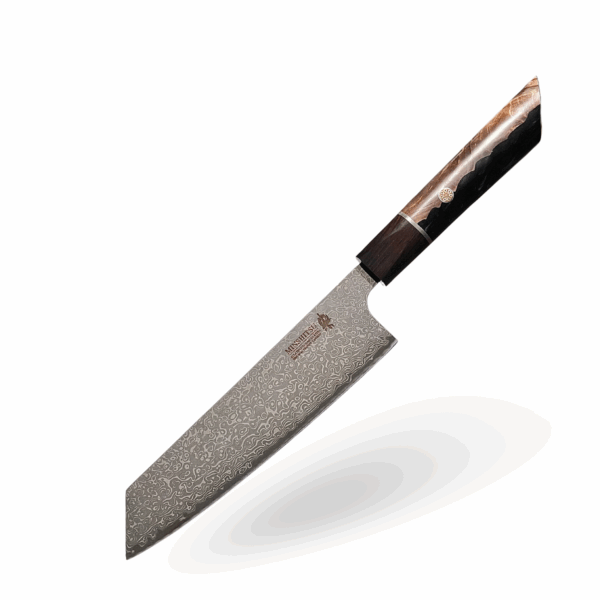 Minshitsu Oriental Star - Black Kokkekniv / Kirisuke 20 cm Damascus Stål