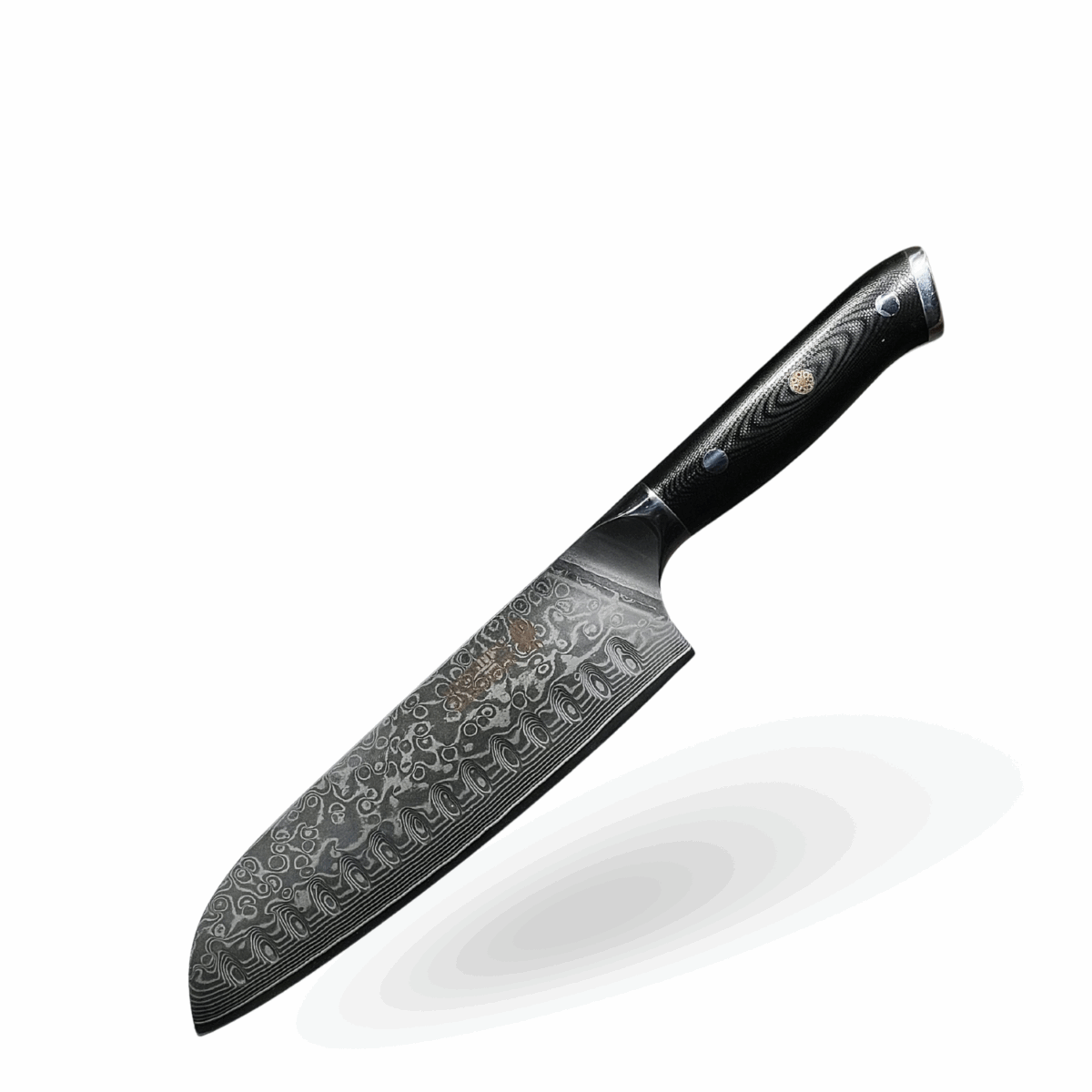 Minshitsu Black Sand Damascus 20 cm - Santoku