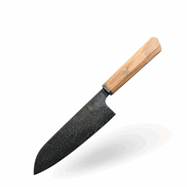 Minshitsu Green Forrest Damascus 20 cm - Santoku